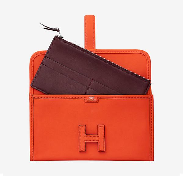 HERMES エルメス財布コピー☆クラッチポシェットJige Elan orange 29 9050815